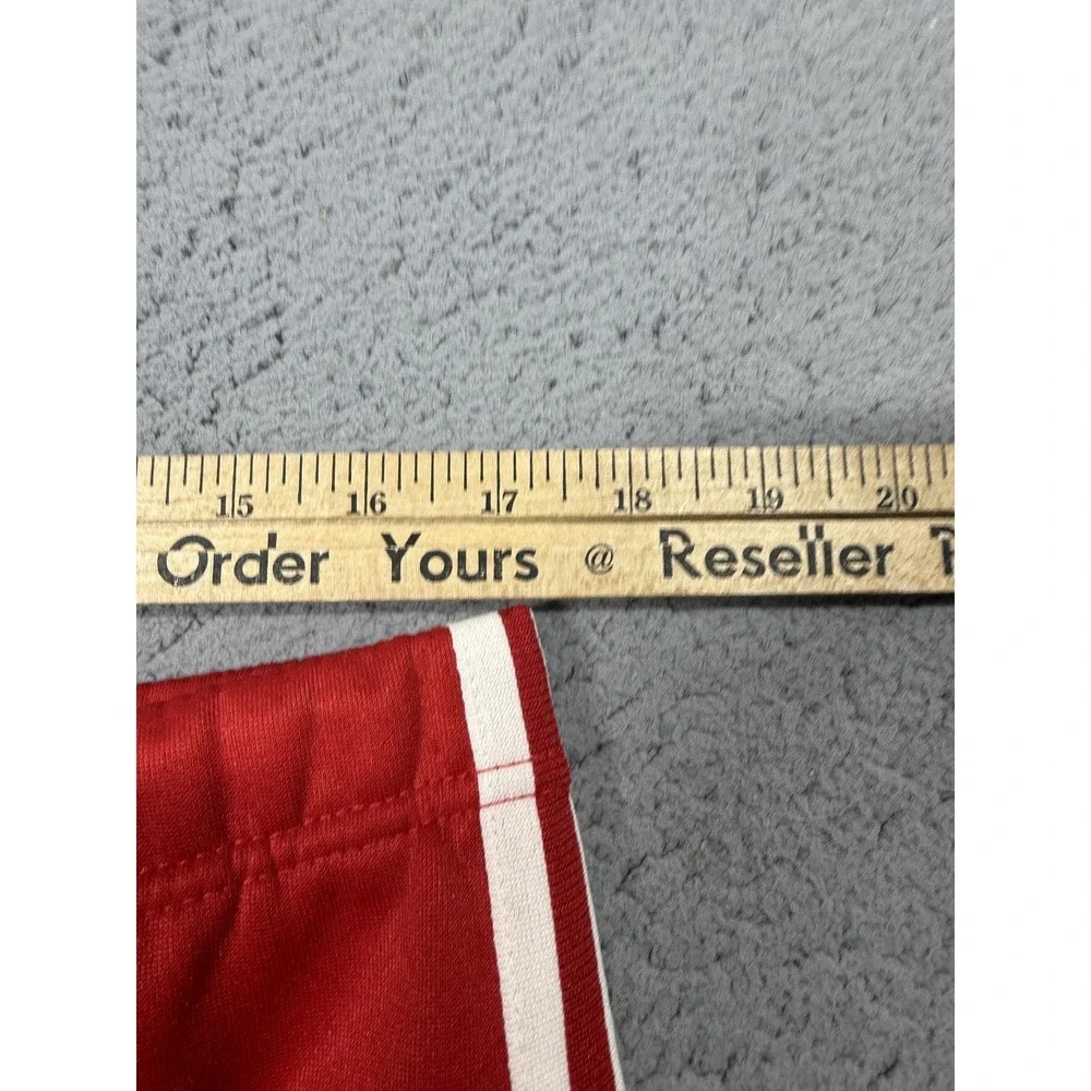 VTG Adidas 70s Pants Men M Red Knit Track 3 Stripe Zip Pocket Originals Straight